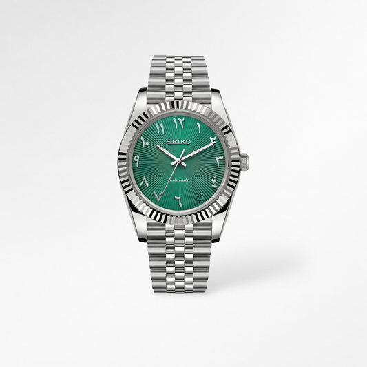 Datejust Green Arabic Reglage watch