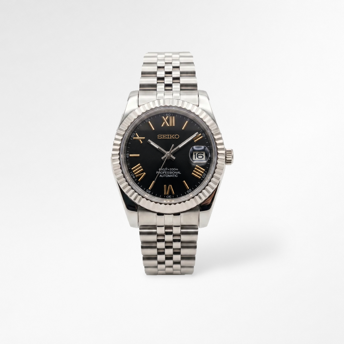 Datejust Roman Black Gold Reglage watch
