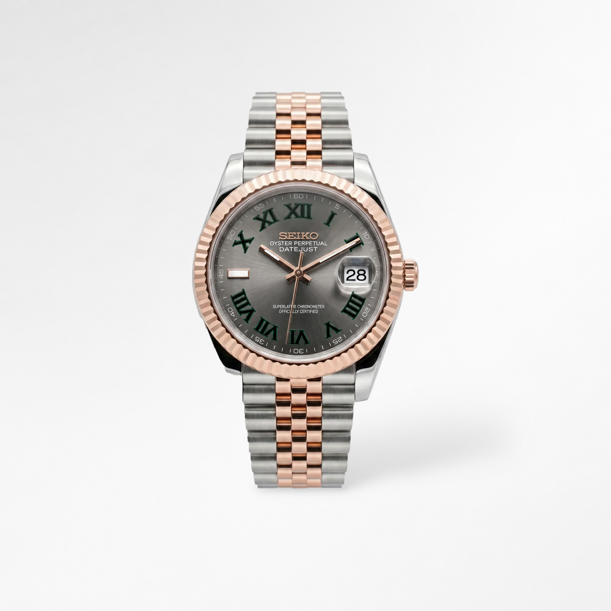 Datejust Two-Tone Rose Gold Wimbledon Reglage watch