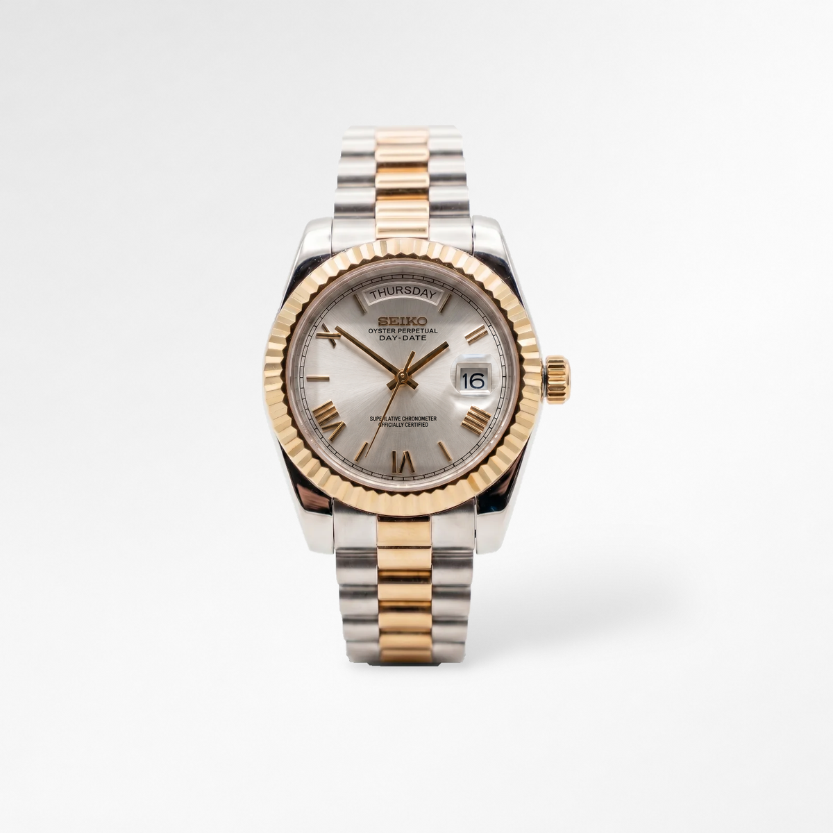Day-Date Two-Tone White Reglage watch