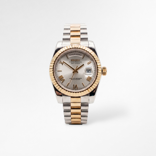 Day-Date Two-Tone White Reglage watch