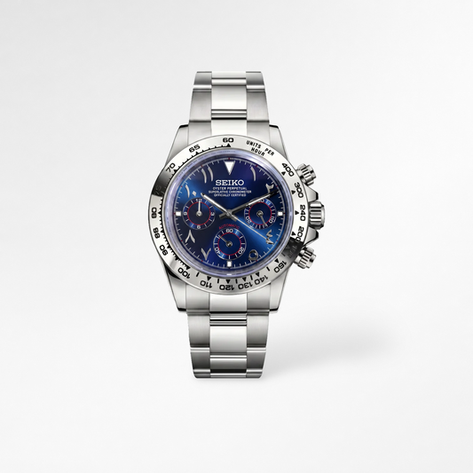 Daytona Arabic Blue Reglage watch