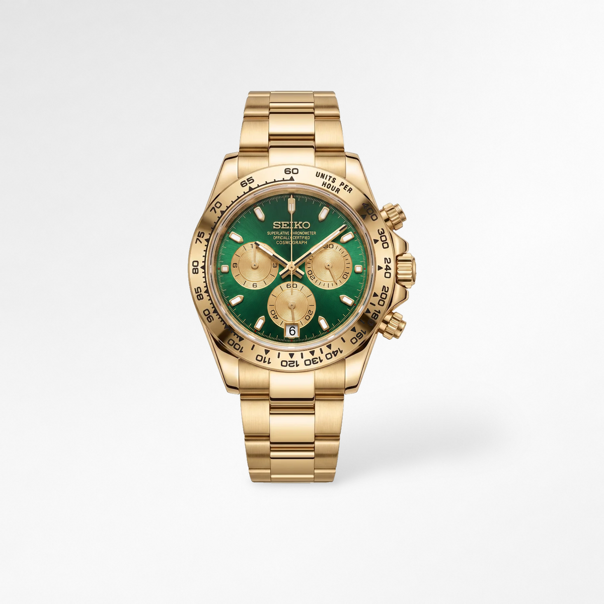 Daytona Gold Emerald Reglage watch