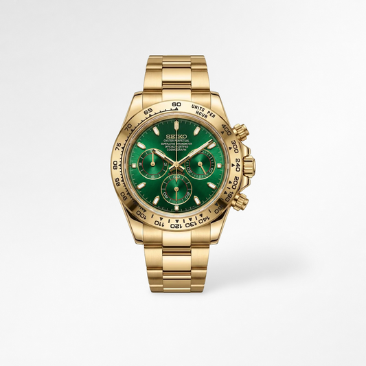 Daytona Gold Green Reglage watch