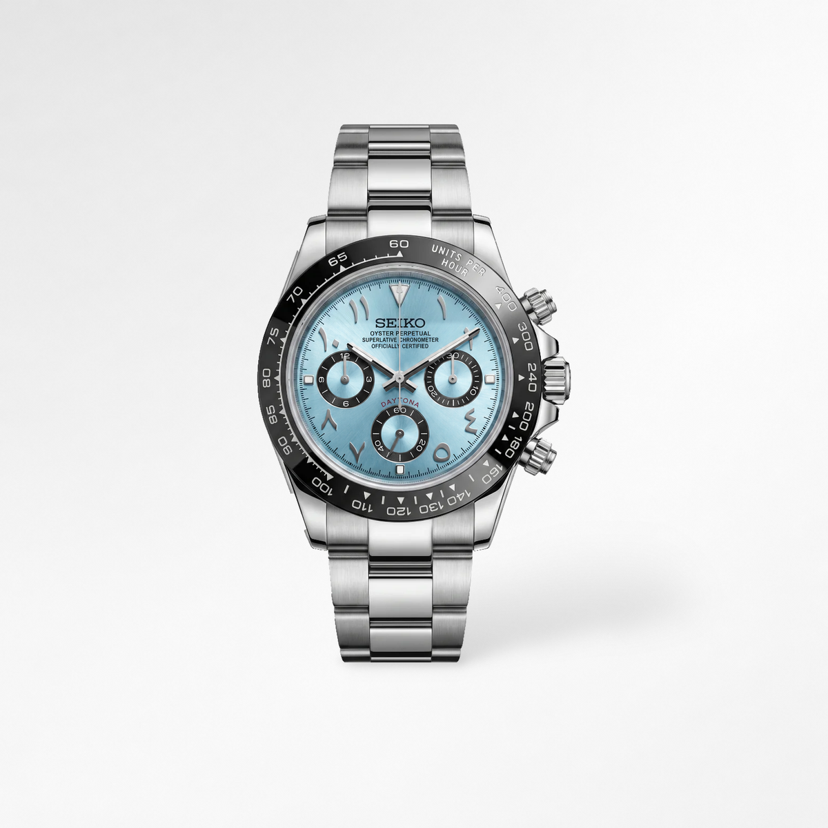 Daytona Ice Blue Arabic Reglage watch