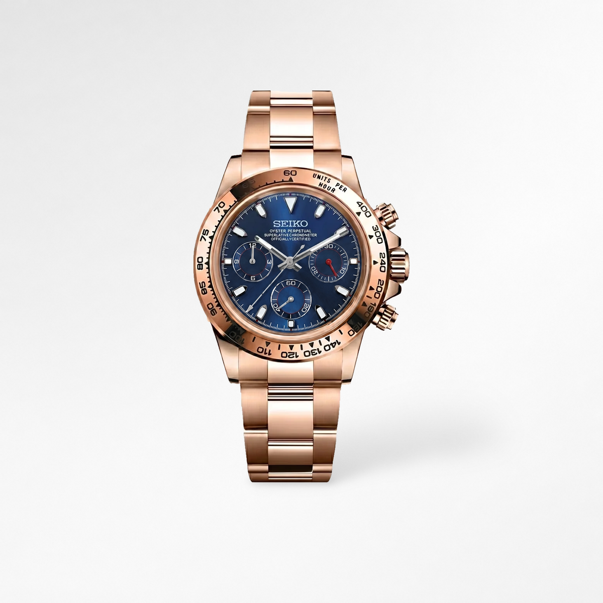 Daytona Rose Gold Blue Reglage watch