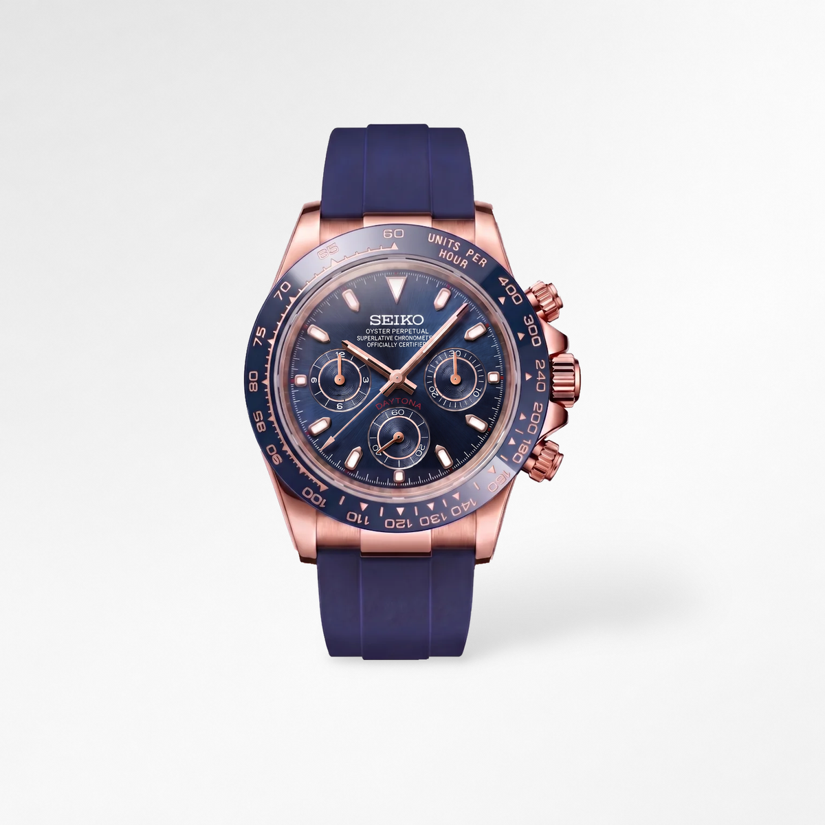 Daytona Rose Gold Full Blue Reglage watch