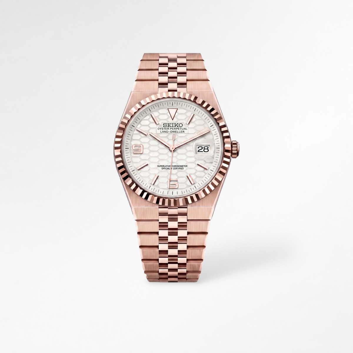 Land Dweller Rose Gold White Reglage watch