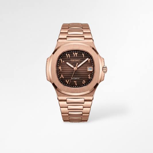 Nautilus Arabic Rose Gold Chocolate Reglage watch
