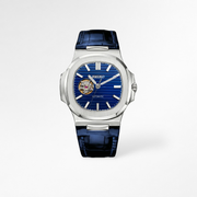 Nautilus Blue Leather Open Heart