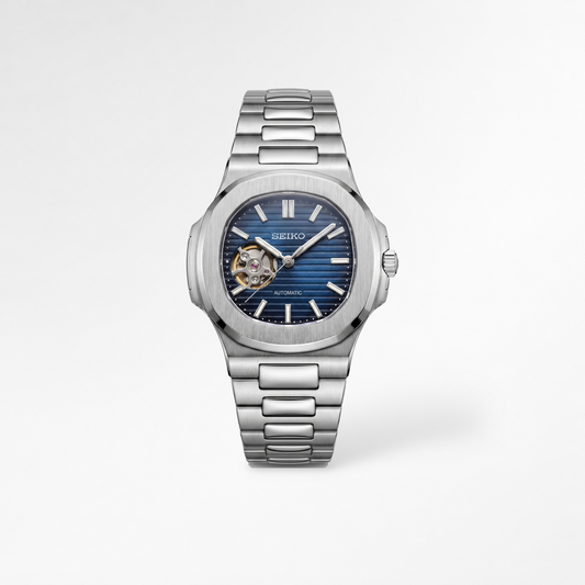Nautilus Blue Open Heart Reglage watch