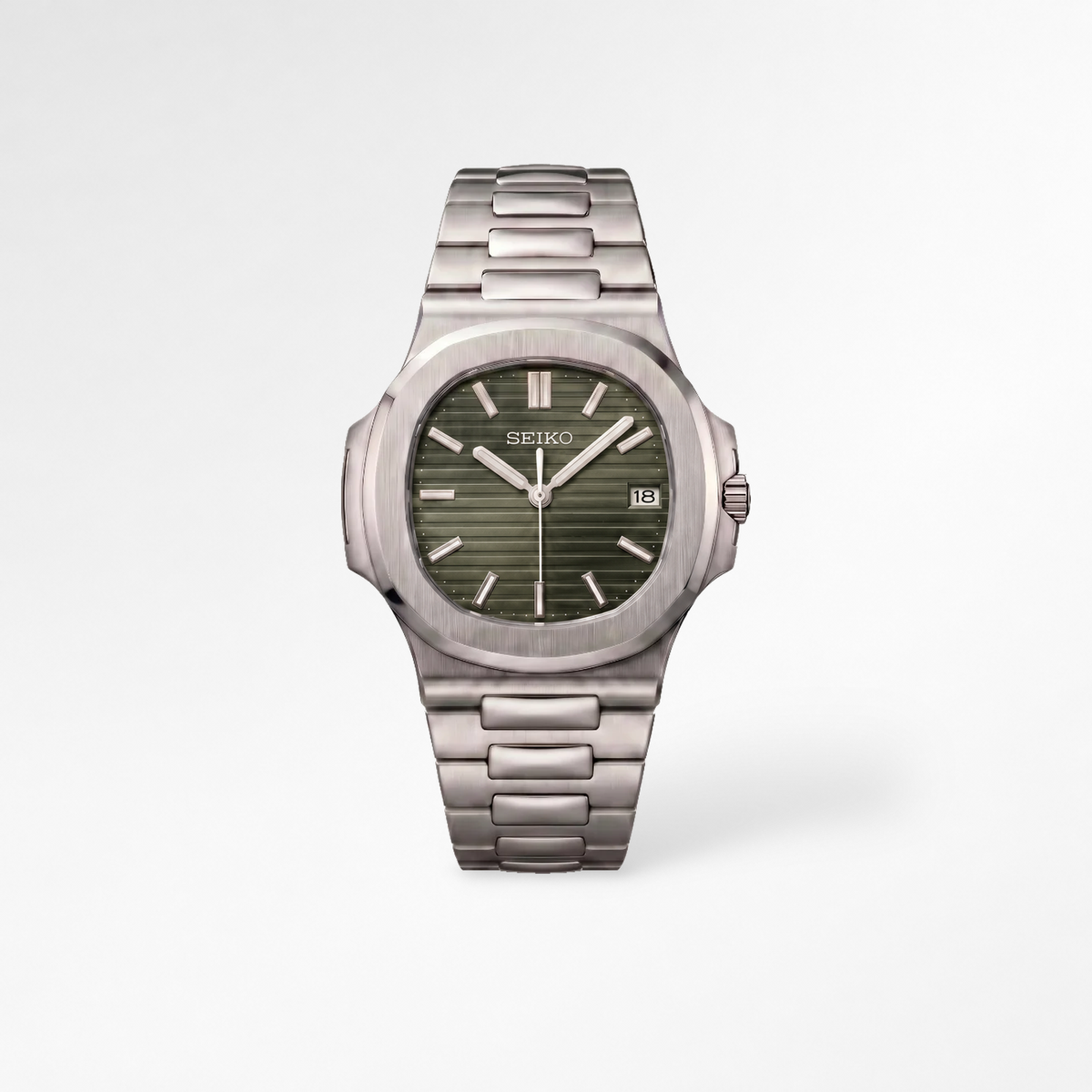 Nautilus Olive Green Reglage watch