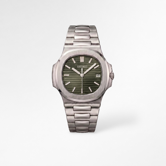 Nautilus Olive Green Reglage watch