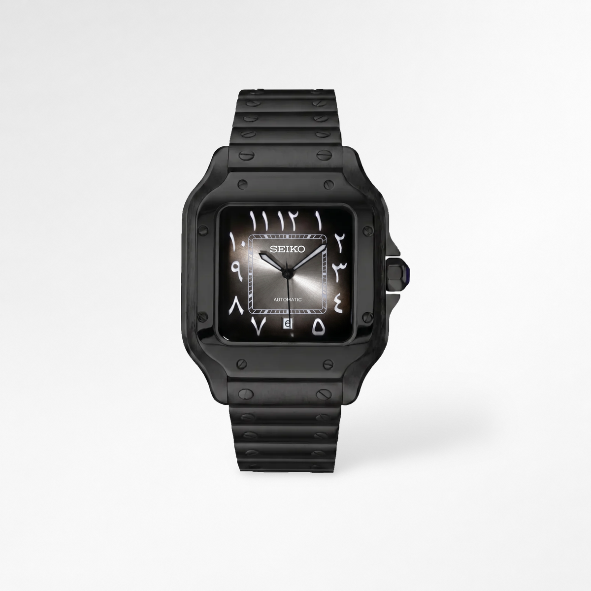 Santos Arabic Full Black Reglage watch