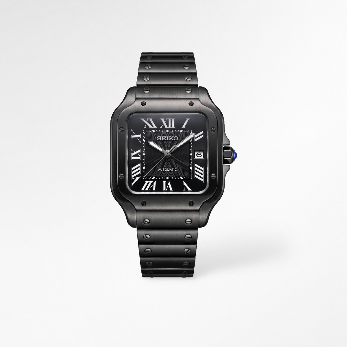 Santos Full Black Reglage watch
