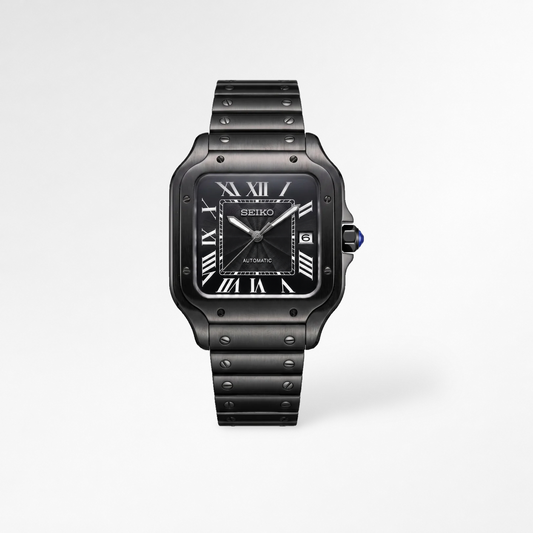 Santos Full Black Reglage watch