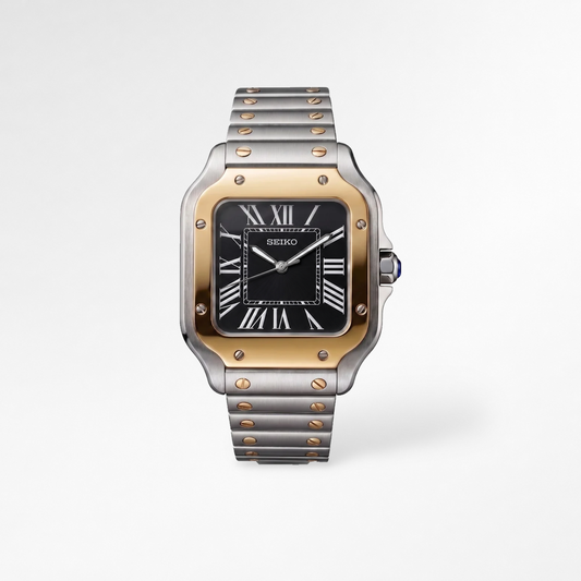 Santos Two-Tone Black Reglage watch