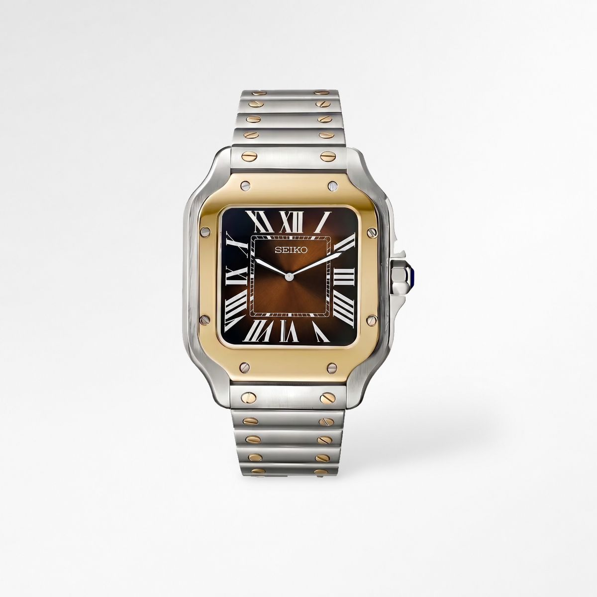 Santos Two-Tone Chocolate Reglage watch