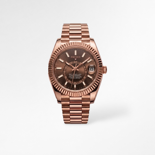 Sky Dweller Rose Gold Chocolate Reglage watch