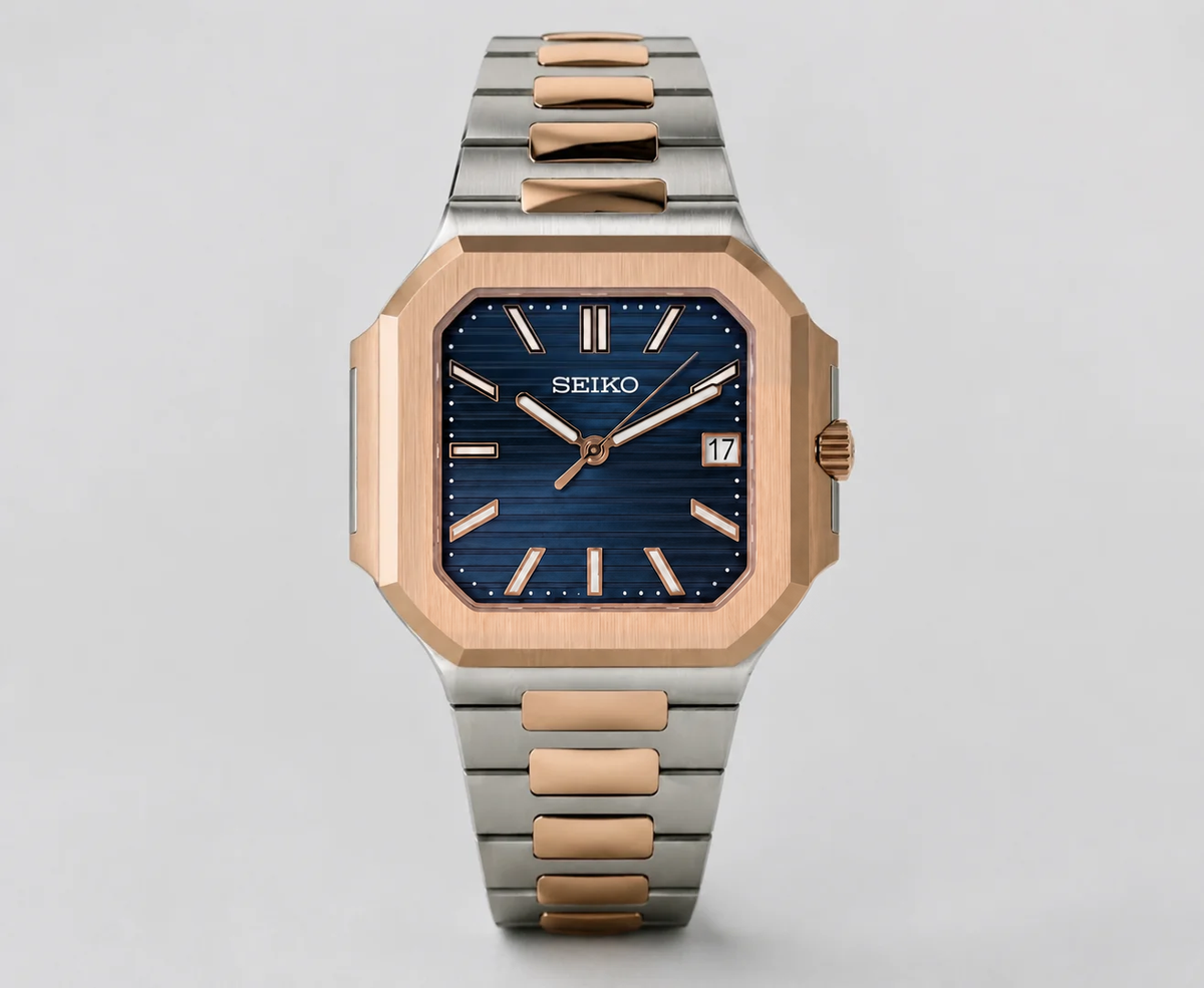 Cubitus Two-Tone Rose Gold Blue Reglage watch