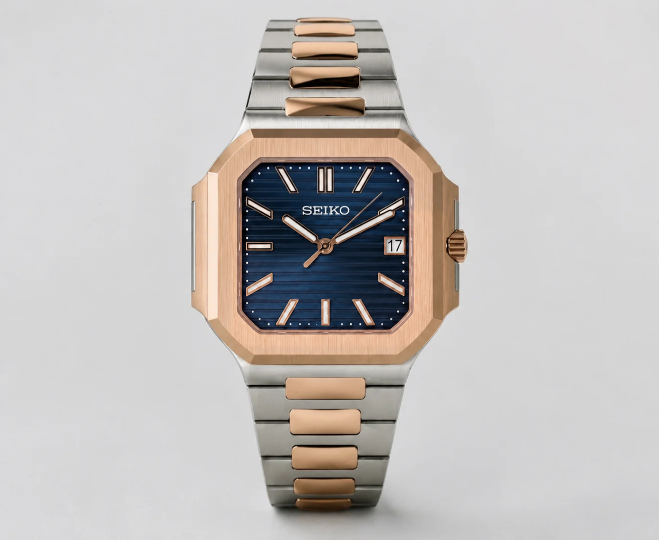 Cubitus Two-Tone Rose Gold Blue Reglage watch