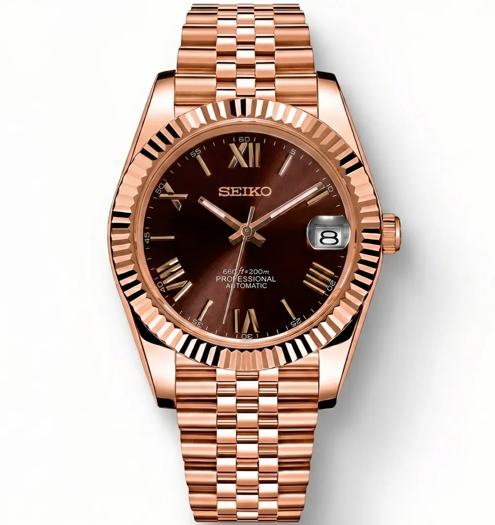 Datejust Full Rose Gold Roman Reglage watch