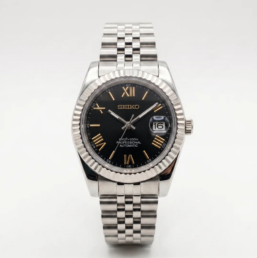 Datejust Roman Black Gold Reglage watch