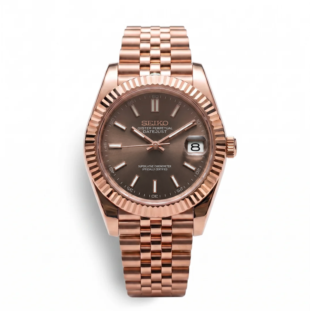 Datejust Rose Gold Chocolate Reglage watch