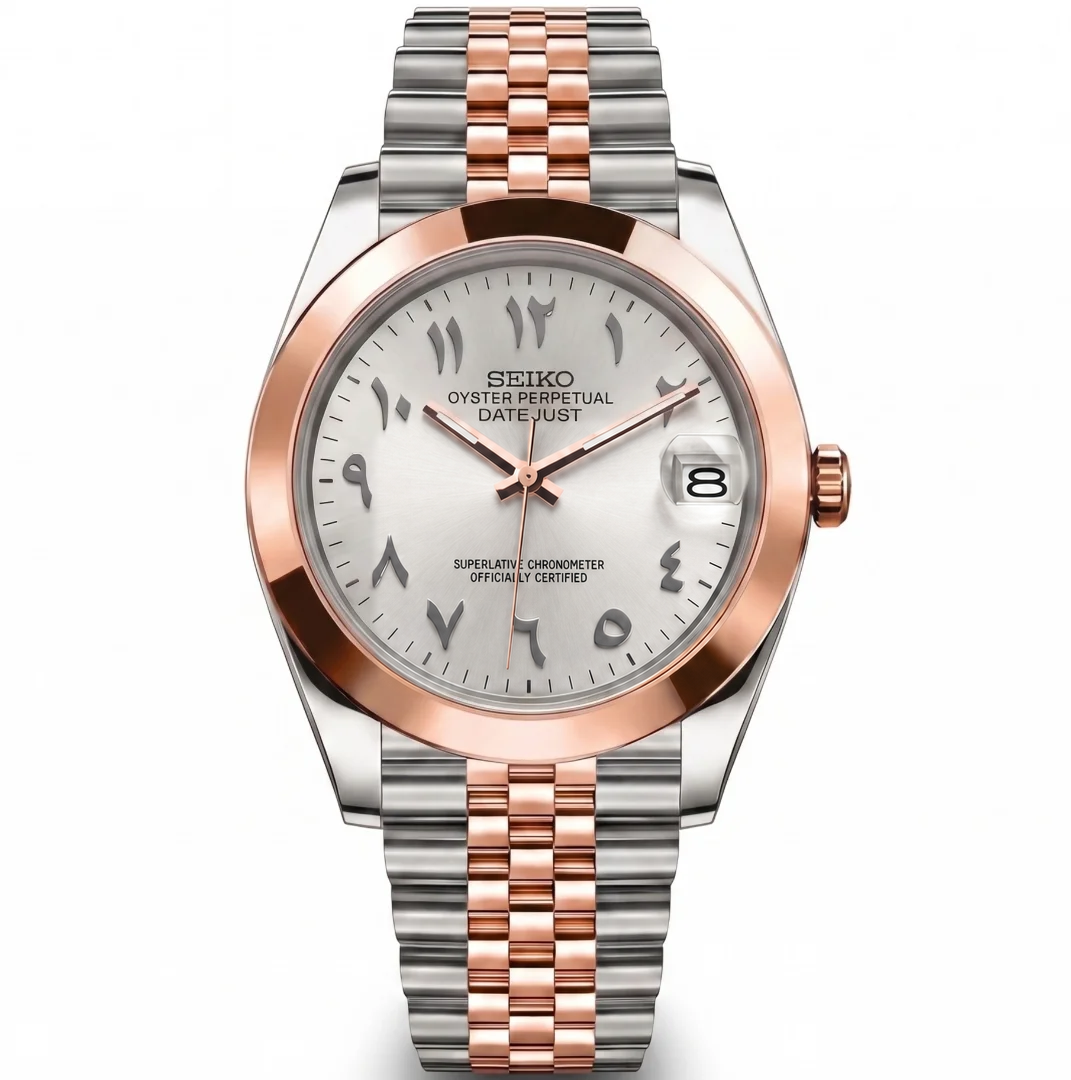 Datejust Two-Tone Rose Gold White Reglage watch