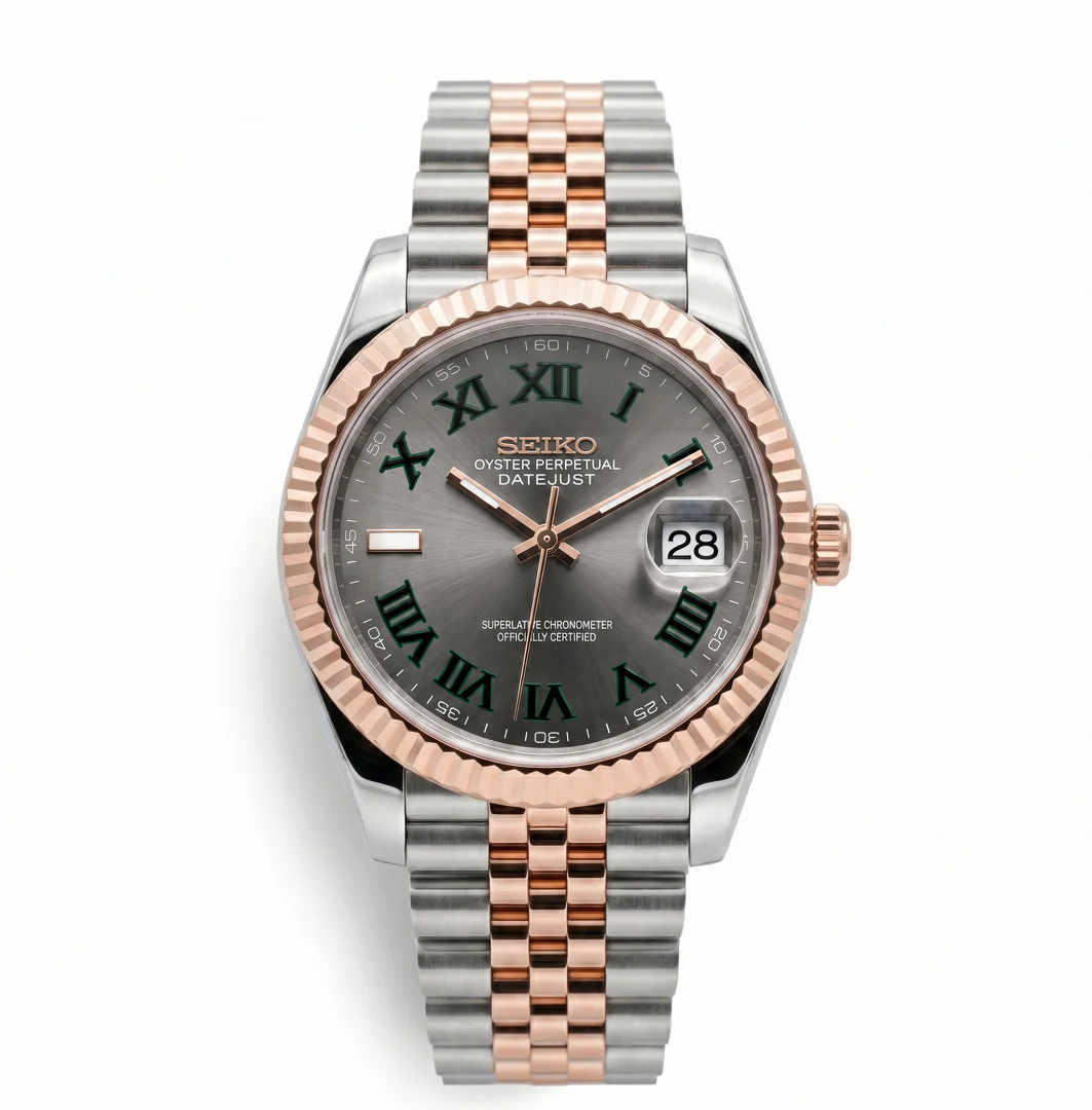 Datejust Two-Tone Rose Gold Wimbledon Reglage watch