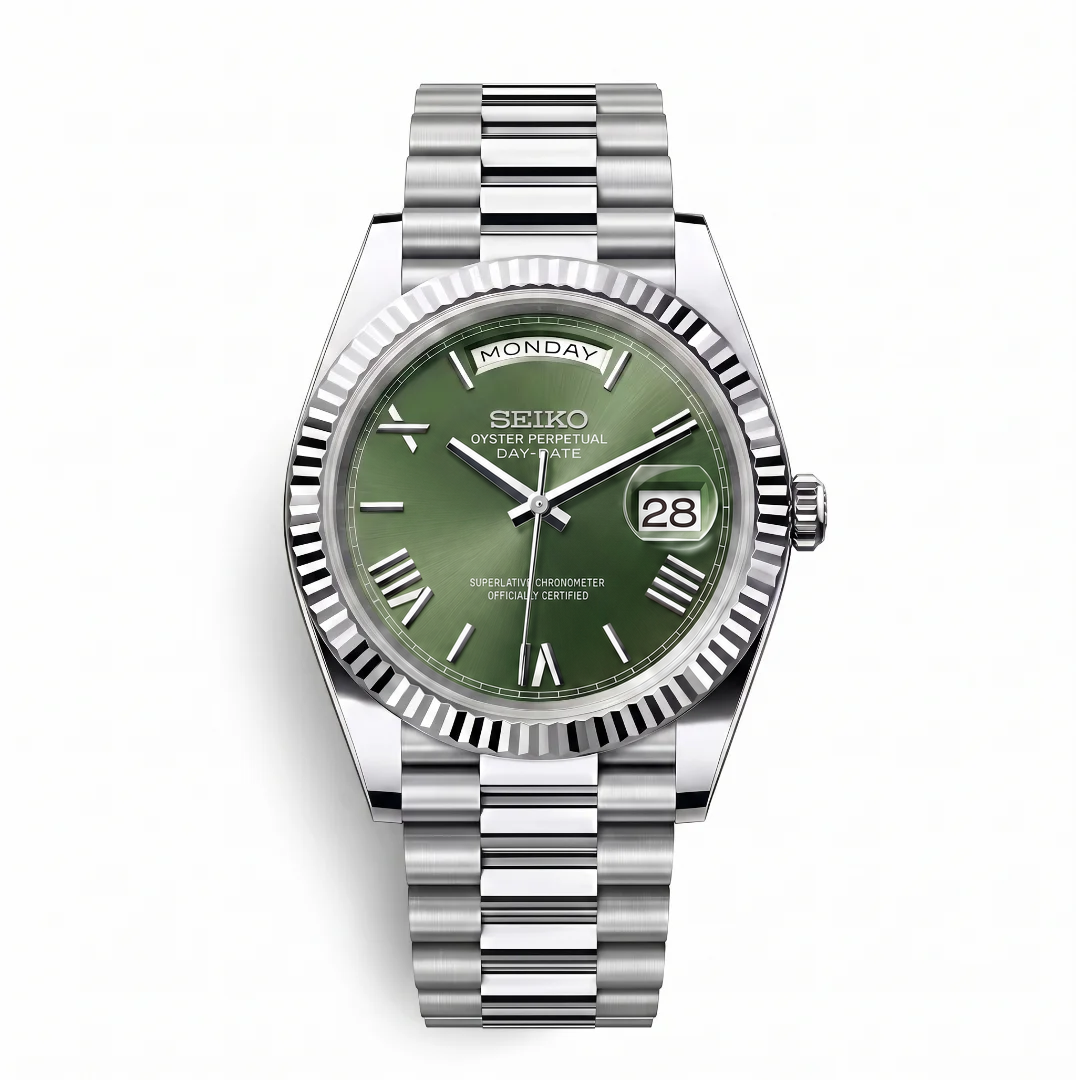 Day-Date Olive Roman Reglage watch
