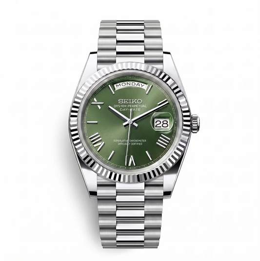 Day-Date Olive Roman Reglage watch