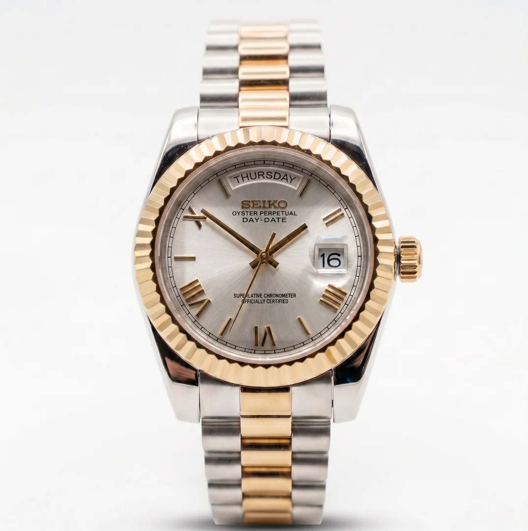 Day-Date Two-Tone White Reglage watch