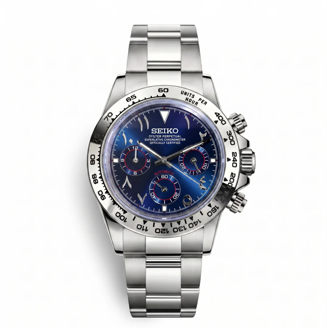 Daytona Arabic Blue Reglage watch