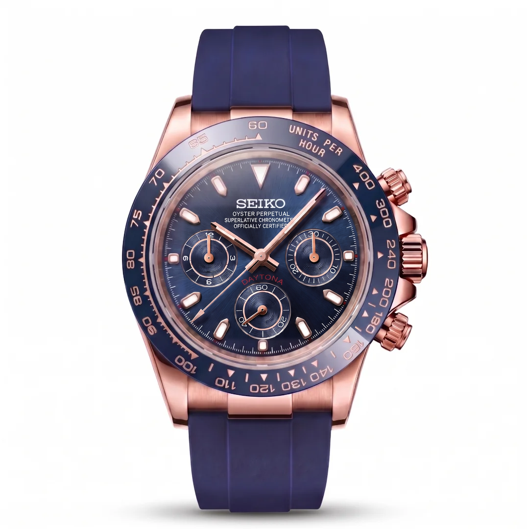 Daytona Rose Gold Full Blue Reglage watch