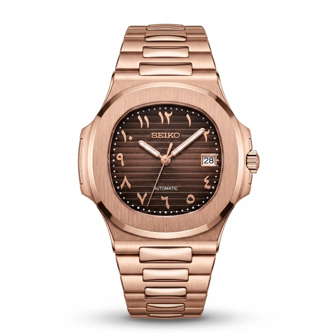 Nautilus Arabic Rose Gold Chocolate Reglage watch