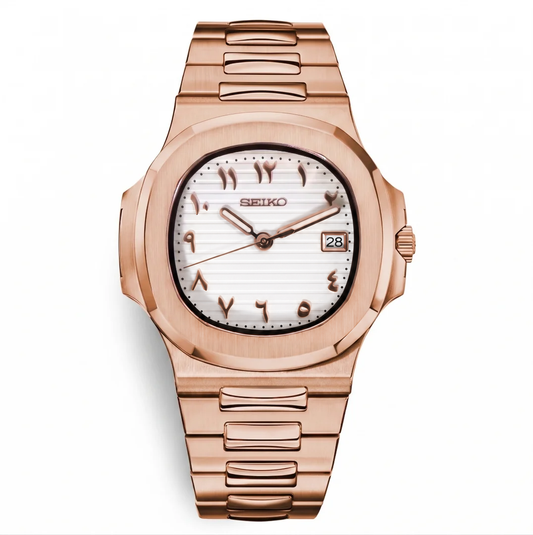 Nautilus Arabic Rose Gold White Reglage watch