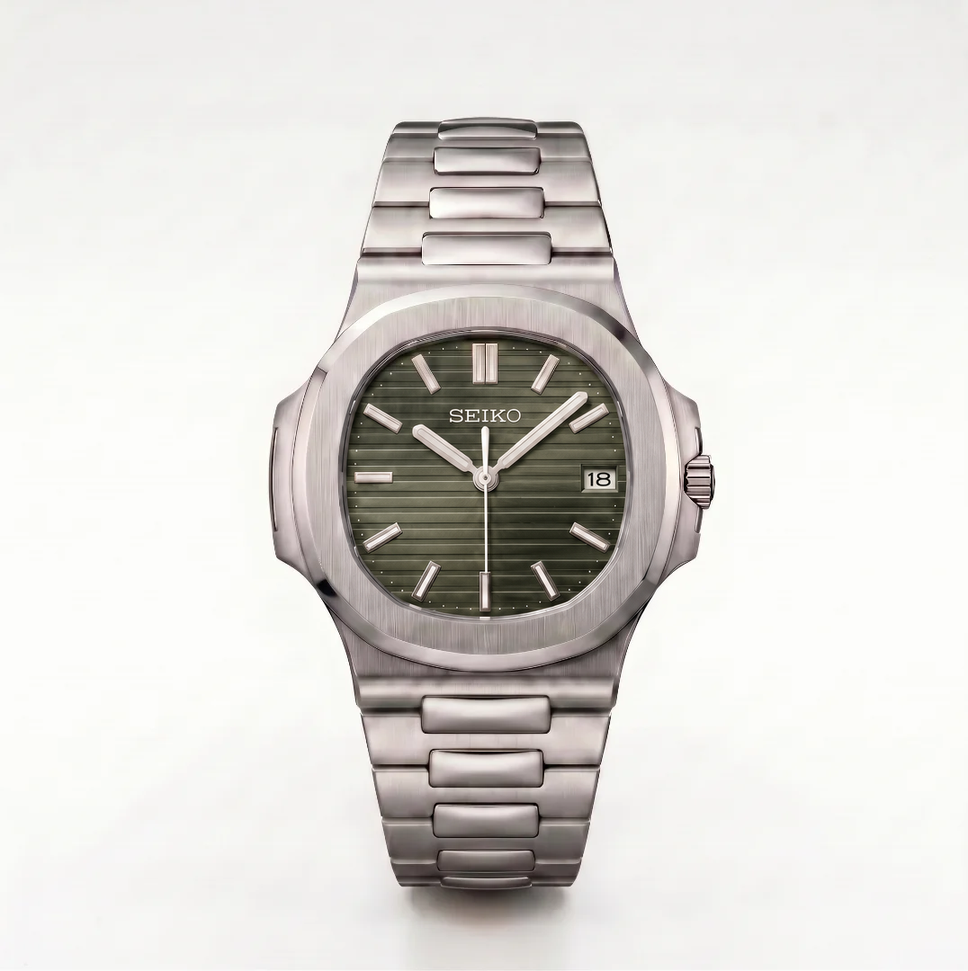 Nautilus Olive Green Reglage watch