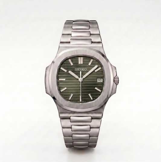Nautilus Olive Green Reglage watch