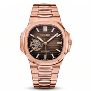 Nautilus Rose Gold Chocolate Open Heart