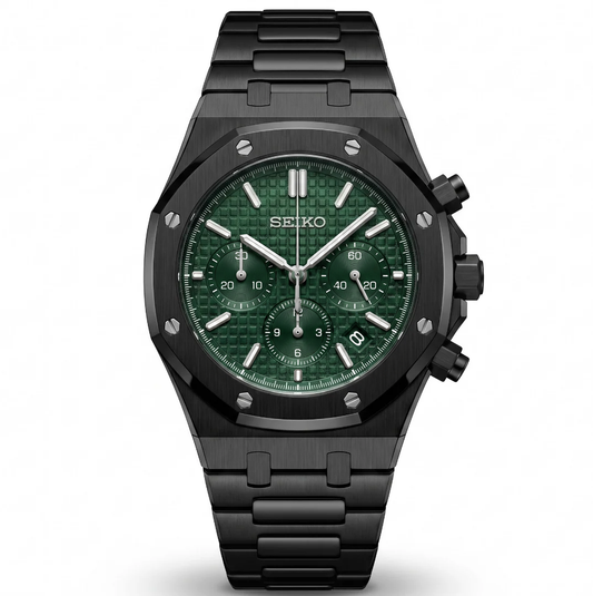 Royal Oak Full Black Green Reglage watch