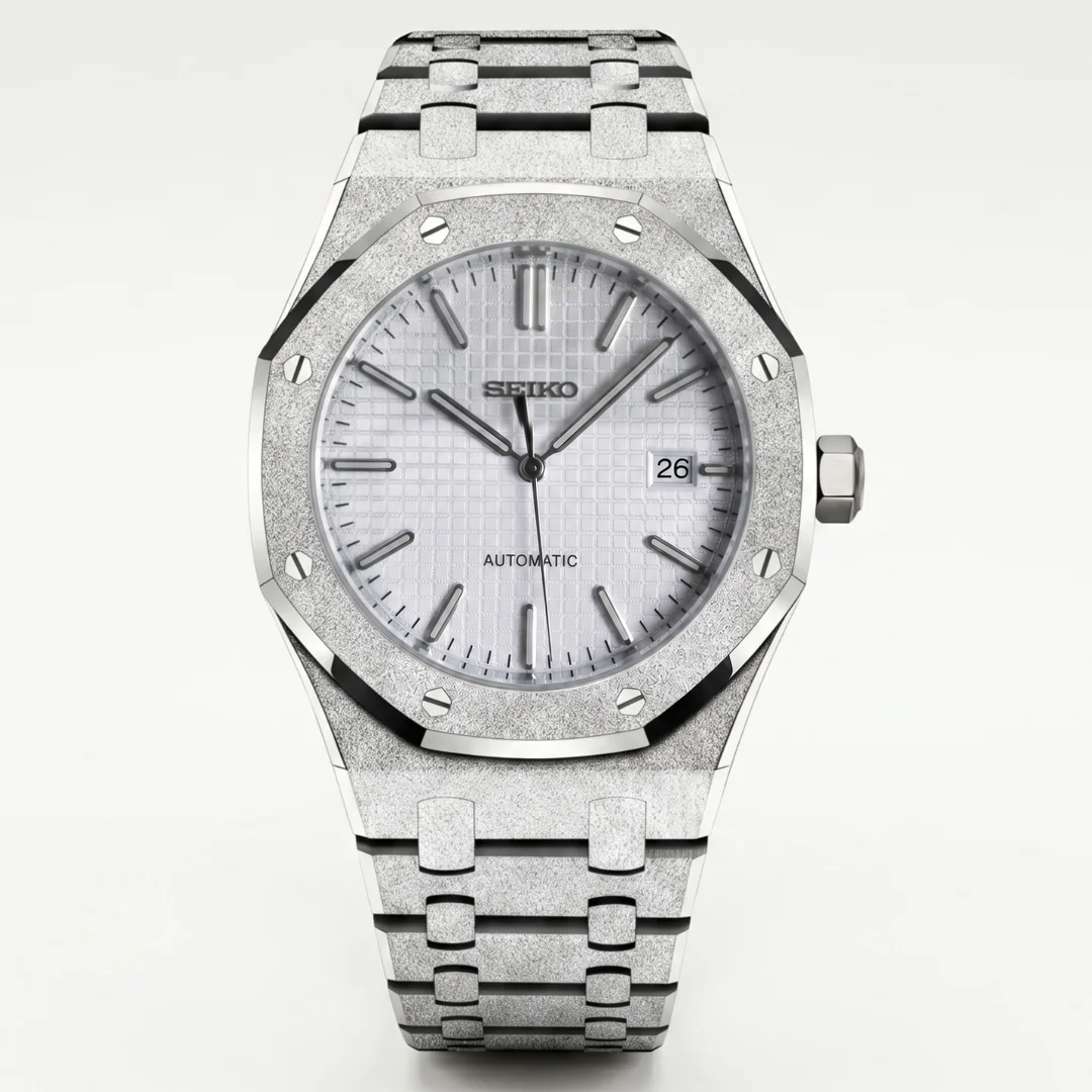 Royal Oak White Iced Out Reglage watch