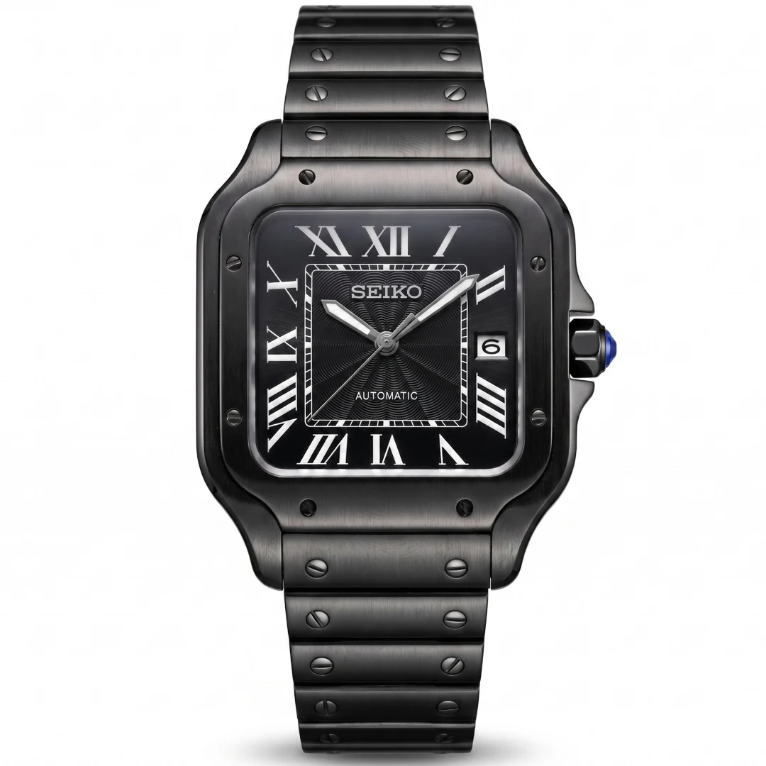 Santos Full Black Reglage watch