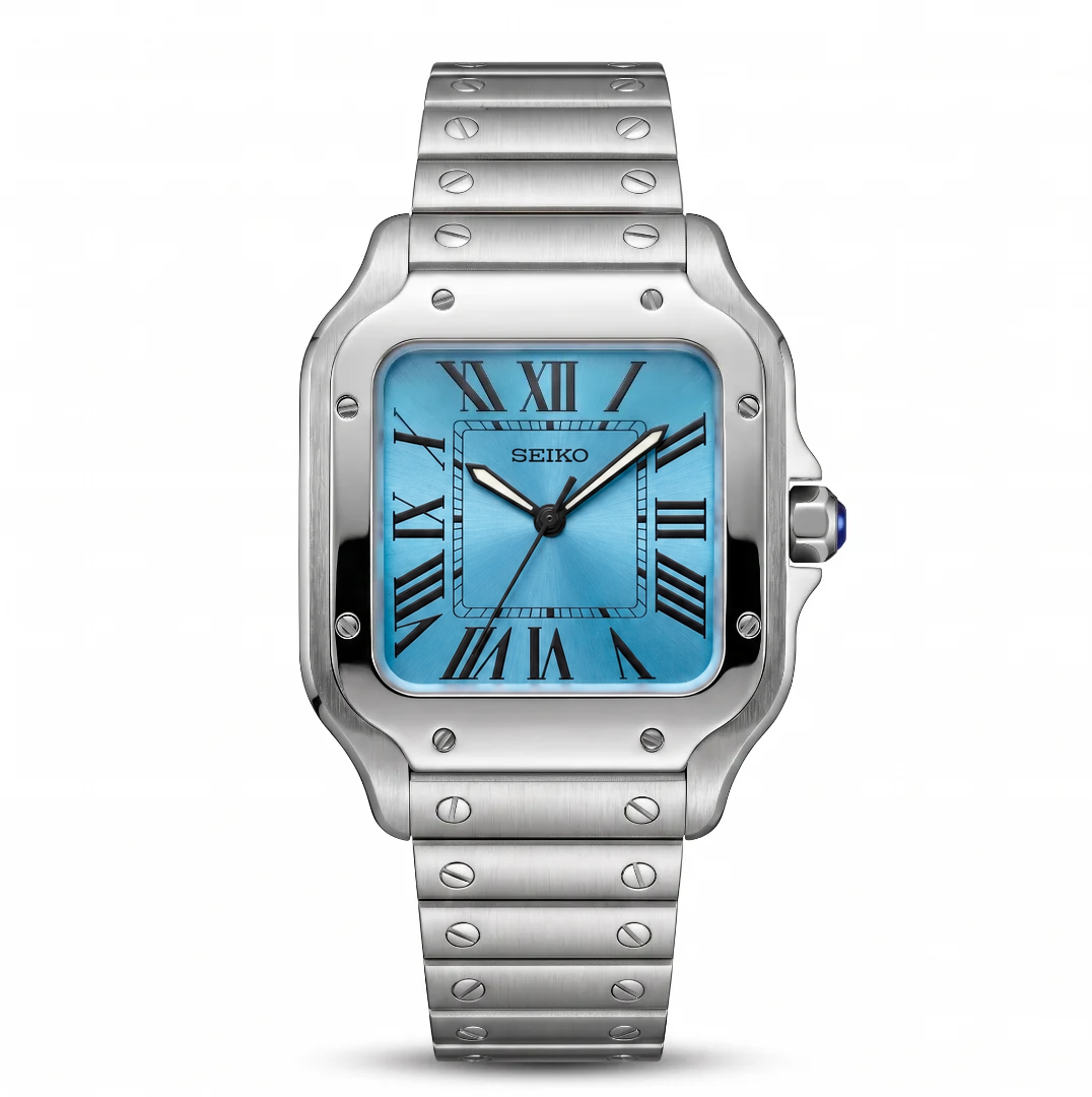 Santos Ice Blue Reglage watch