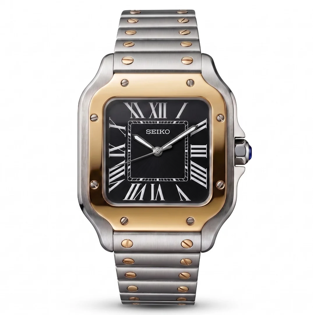Santos Two-Tone Black Reglage watch