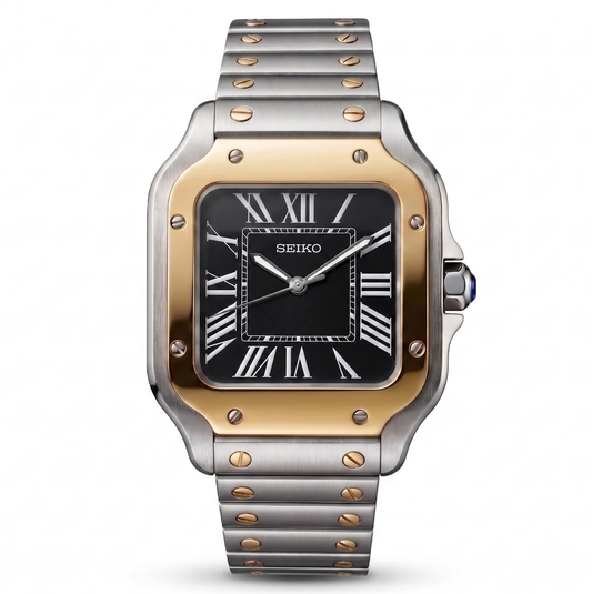 Santos Two-Tone Black Reglage watch