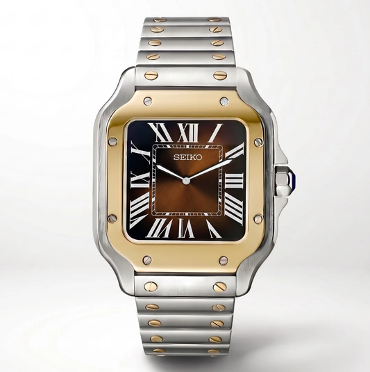 Santos Two-Tone Chocolate Reglage watch