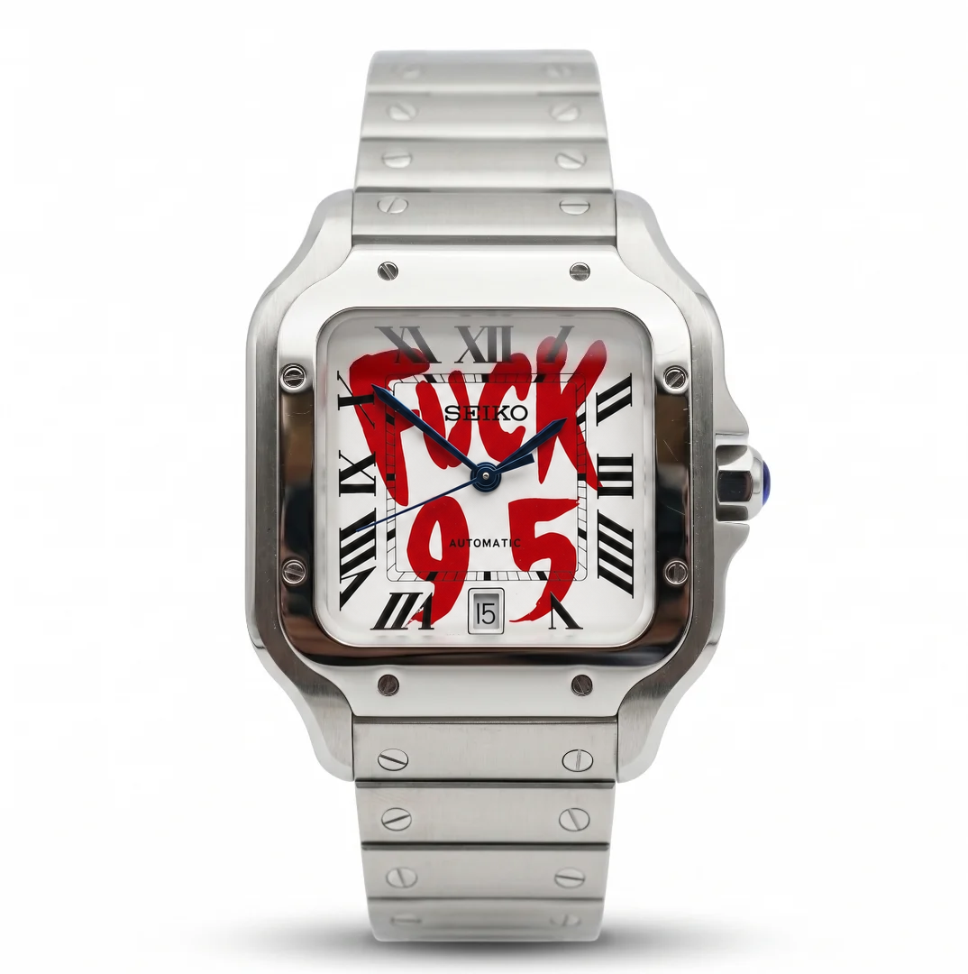 Santos White F*Ck 9 To 5 Reglage watch
