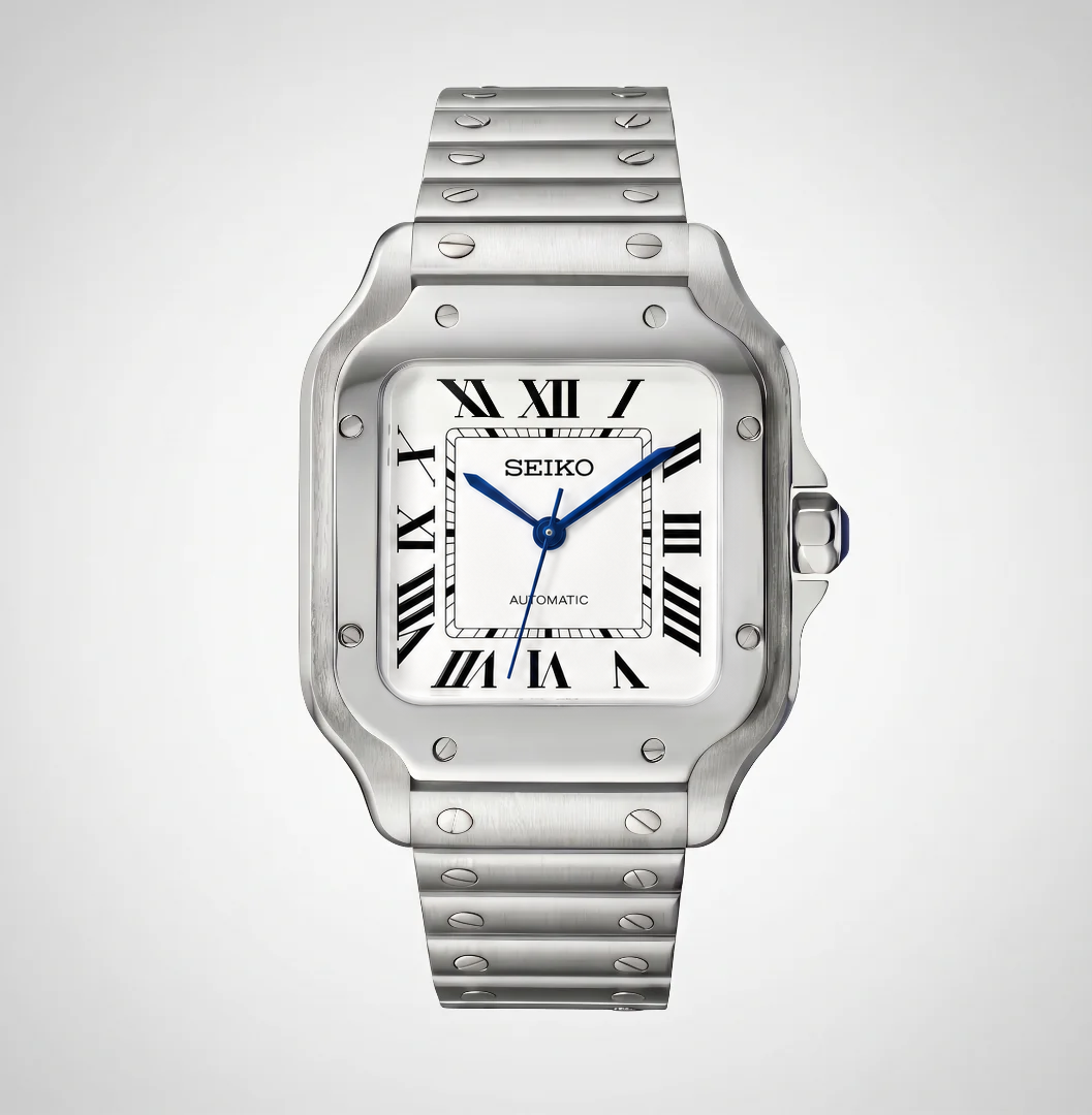 Santos White Reglage watch