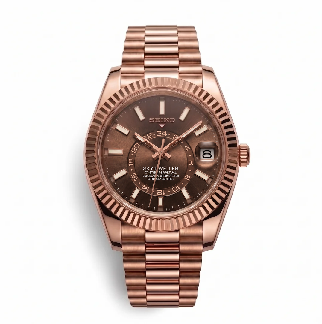 Sky Dweller Rose Gold Chocolate Reglage watch